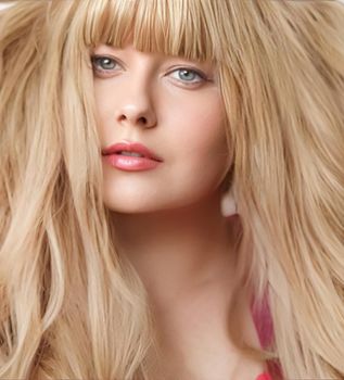 Hairstyle, beauty and hair care, beautiful blonde woman with long blond hair, glamour portrait for hair salon and haircare brand