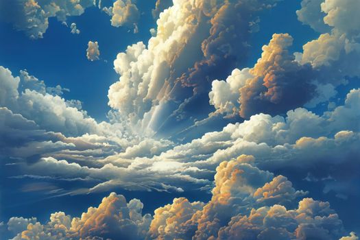 beautiful blue sky with clouds background.Sky clouds.Sky with clouds weather nature cloud blue. High quality illustration