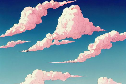 white cloud with blue sky background. High quality illustration