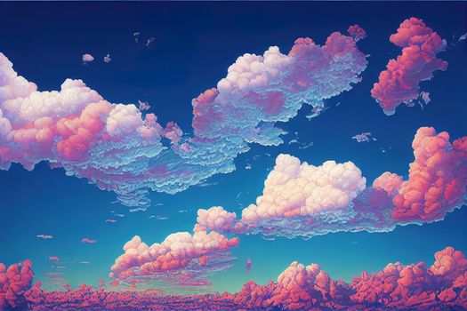 Sky clouds. High quality illustration