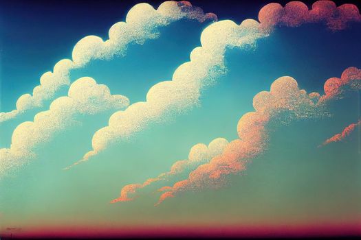 Sunshine clouds sky during morning background. Blue,white pastel heaven,soft focus lens flare sunlight. Abstract blurred cyan gradient of peaceful nature. Open view out windows beautiful summer spring. High quality illustration