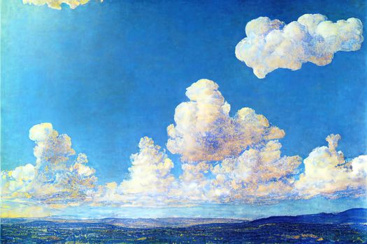 Sky with blue and white cloud beautiful nature background. High quality illustration