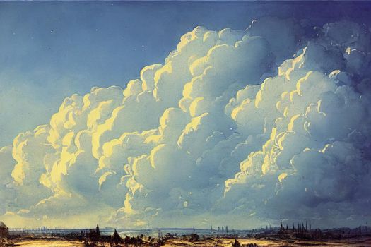 Image Of Clouds In The Sky. High quality illustration