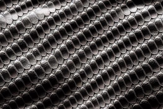Crocodile skin pattern. Black viper, drawing on the snake skin. Reptile surface monochrome croc leather texture. Animal background for printing. wallpaper. High quality illustration