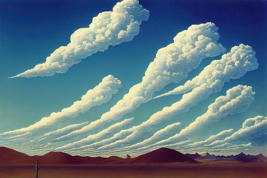 Blue sky with clouds background. High quality illustration