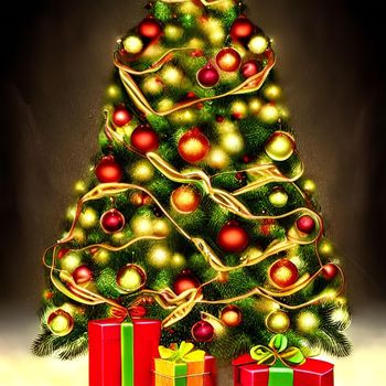 Colorful christmas celebration background with various ornaments fro your christmas greetings card and multimedia content