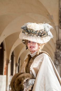 VENICE, ITALY - Febrary 22 2019: The masks of the Venice carnival 2019