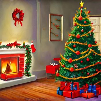 Colorful christmas celebration background with various ornaments fro your christmas greetings card and multimedia content