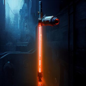 Futuristic background with fluorescent lamp. High quality illustration