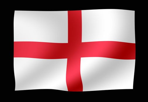 Waving national flag illustration | England