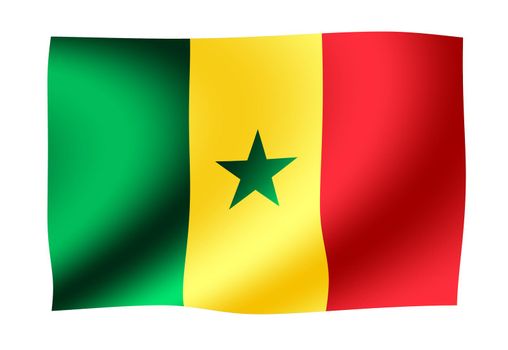 Waving national flag illustration | Senegal