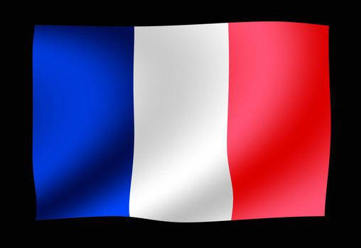 Waving national flag illustration | France