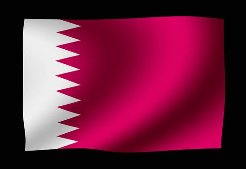 Waving national flag illustration | Qatar