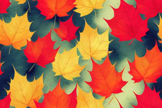 Vintage seamless watercolor pattern of abstract paint splash, autumn leaves. stylish pattern. Vintage Paper Background. leaf,autumn leaf.abstract beautiful pattern with rainbow stains, lines, patterns. High quality illustration