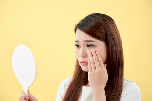 Beauty concept of asian girl. Skin care.