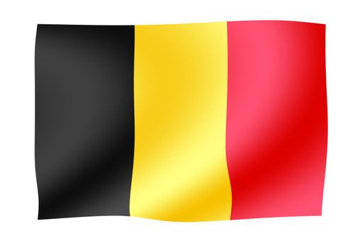 Waving national flag illustration | Belgium