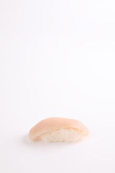 Hamachi sushi , Japanese food yellowtail sushi isolated in white background
