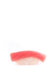 Tuna sushi , Japanese food isolated in white background