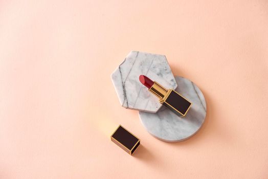 Beautiful luxury modern high end red bold lipstick