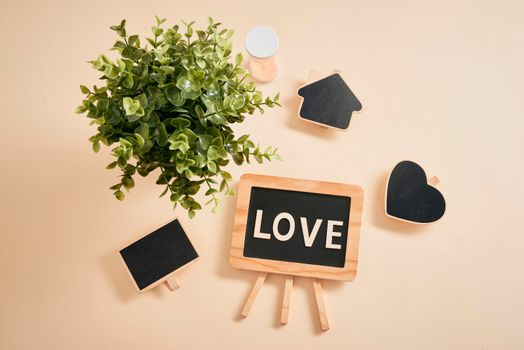Love letters and mini blackboard 