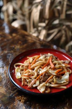 Japanese food fried noodles Yakisoba 