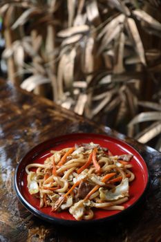 Japanese food fried noodles Yakisoba 