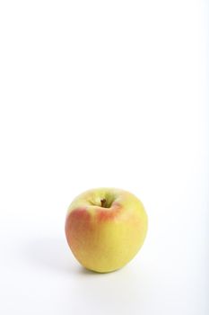 Red yellow apple isolated in white background