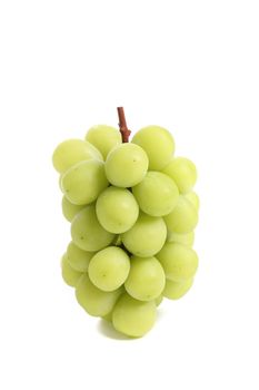 Green grape isolated in white background