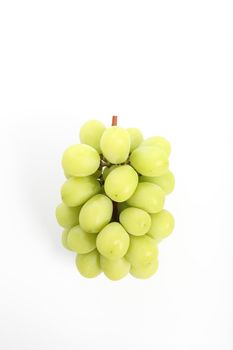 Green grape isolated in white background