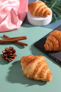 Croissant isolated in sunny light 