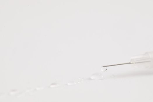 Syringe vaccine isolated in white background