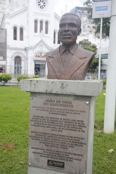 salvador, bahia, brazil - september 30, 2022: Joao de Deus do Nascimento, martyred by the Tailors' Revolt and killed by hanging in 1799, in Piedade square, in the city of Salvador.