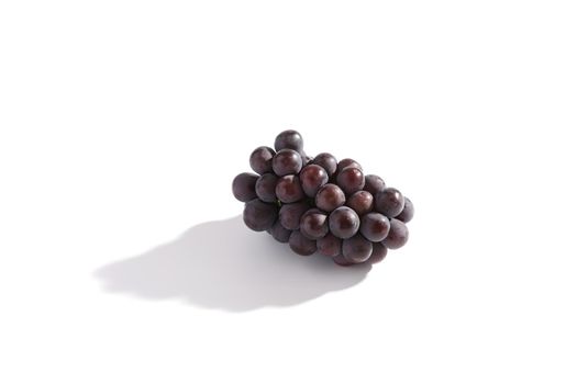 Red grapes isolated in white background