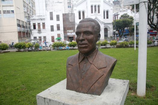 salvador, bahia, brazil - september 30, 2022: Joao de Deus do Nascimento, martyred by the Tailors' Revolt and killed by hanging in 1799, in Piedade square, in the city of Salvador.