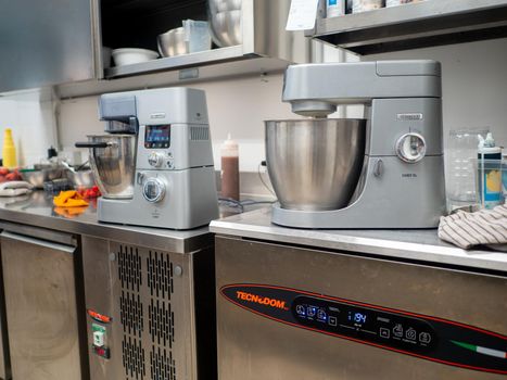 cooker mixer robot in a professional kitchen
