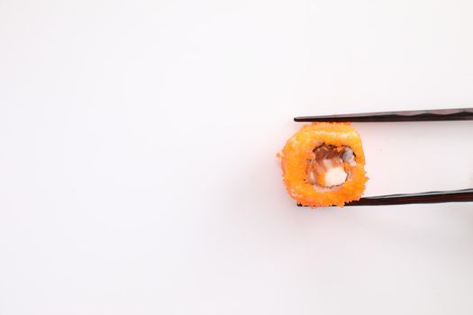 California maki roll sushi japanese food isolated in white background