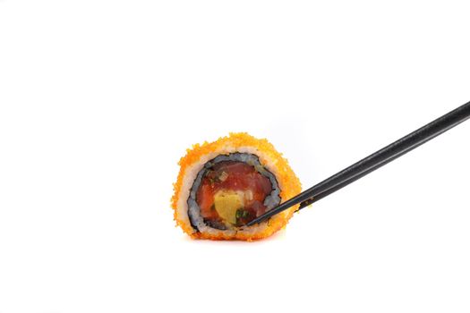 California roll isolated in white background