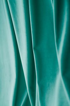 Decoration, branding and surface concept - Abstract emerald fabric background, velvet textile material for blinds or curtains, fashion texture and home decor backdrop for luxury interior design brand