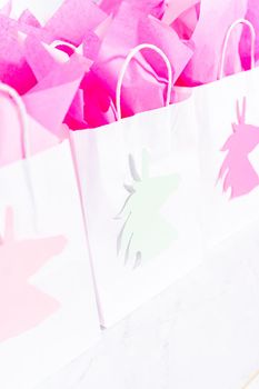 Unicorn Birthday party favor bags for a little girl's Birthday party.