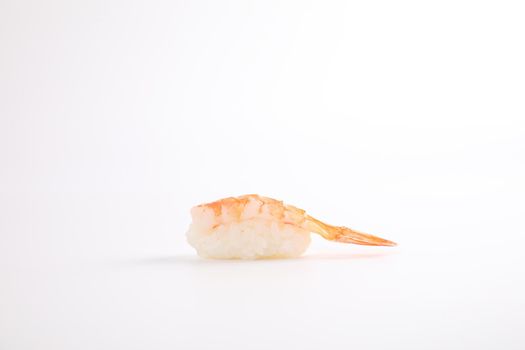 Shrimp sushi Japanese food isolated in white background