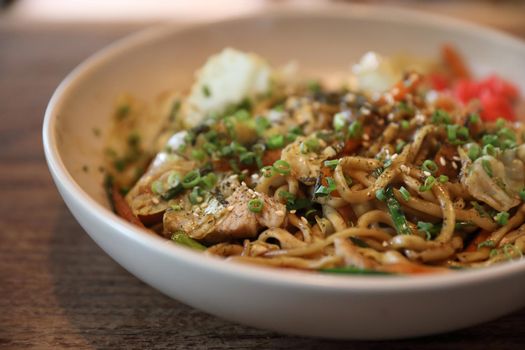 fried noodles japanese style Yakisoba Japanese food