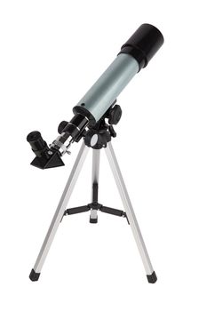 Modern telescope isolated on a white background