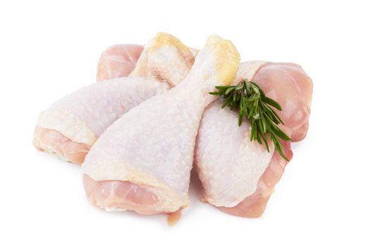 Chicken legs isolated on a white background