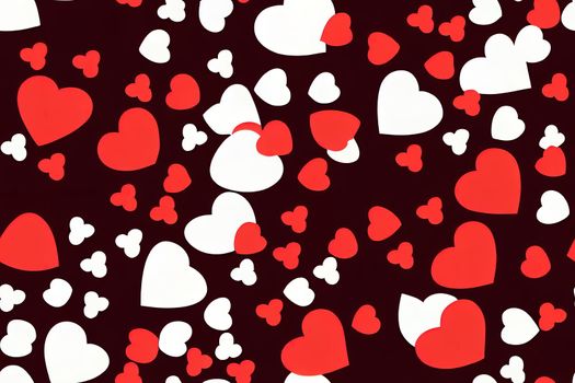 Seamless pattern with red hearts Romantic background perfect for design greeting cards prints flyerscardsholiday invitations and more2d Valentines Day card