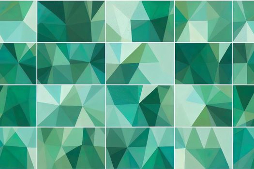 2d seamless patterns collection. Set of abstract geometric textures in trendy pastel colors, powdery, green, blue. Elegant modern minimal labels. Design template for decor, print, banner, ads