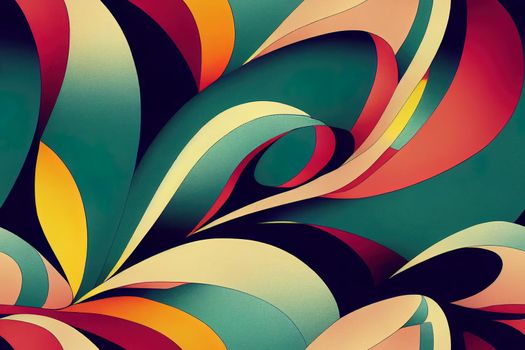 Abstract colorful pattern 2d Illustration