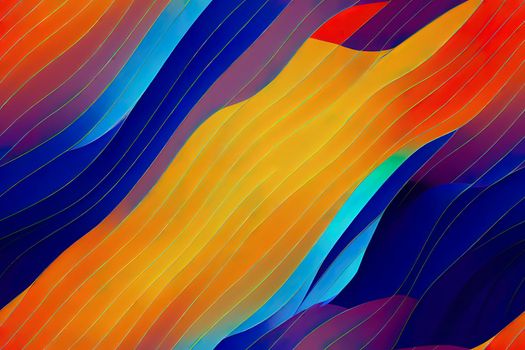 Colorful wavy refracted background. Seamless pattern. 2d.