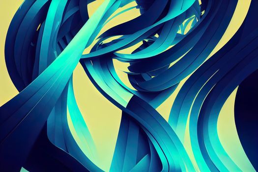 Blue background with lines. 3d illustration, 3d rendering.