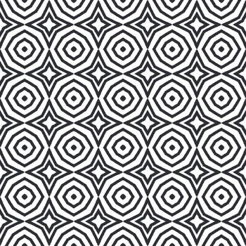 Tiled watercolor pattern. Black symmetrical kaleidoscope background. Hand painted tiled watercolor seamless. Textile ready magnetic print, swimwear fabric, wallpaper, wrapping.