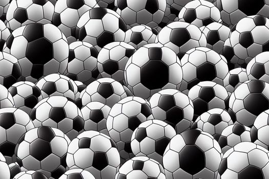Seamless background of white and black football soccer ball pattern